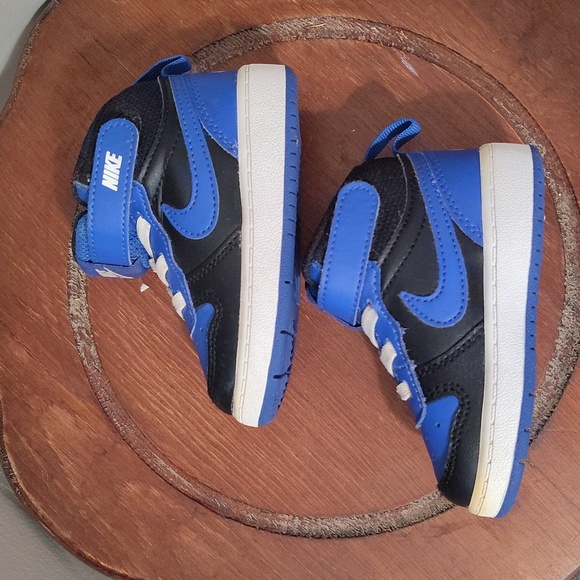 Nike Court Borough Mid 2 Td Trainers Black Game Royal Sz 5C DM8874-001 - Picture 6 of 10